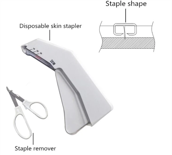 Disposable Medical Skin Surface Stapler And Surgical Staples